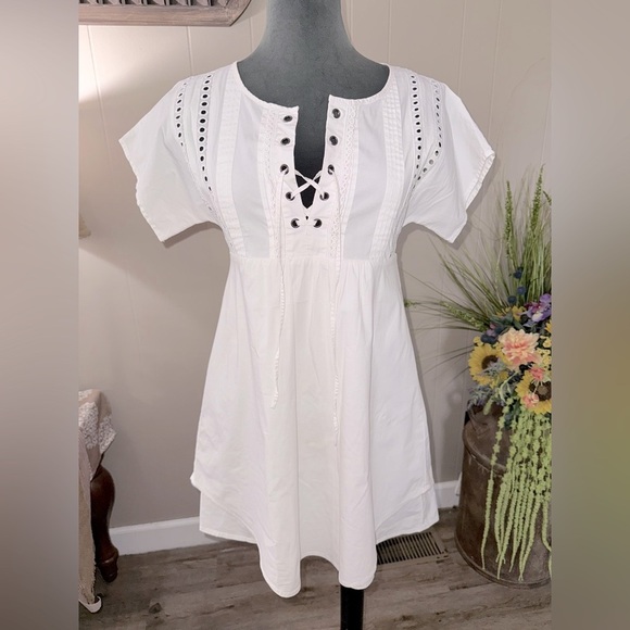 Marissa Webb • Eyelet Pintuck Minidress - Picture 5 of 15